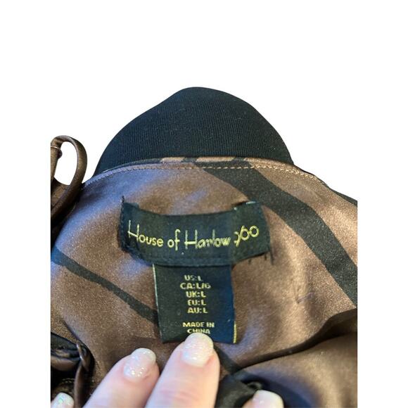 House Of Harlow 1960 Cut Out Slinky MIDI Dress Size L Party Evening Date Night - Picture 6 of 7